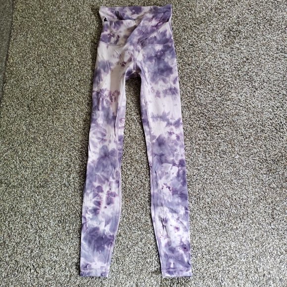 Lululemon Align Pant 28" *Criss Cross Waist - Diamond Dye Stargaze Purple - Sz 0 - Picture 2 of 16